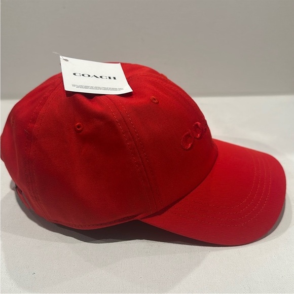 NWT Coach Red Cap with Coach Insignia on Front and adjustable back. - Picture 10 of 15